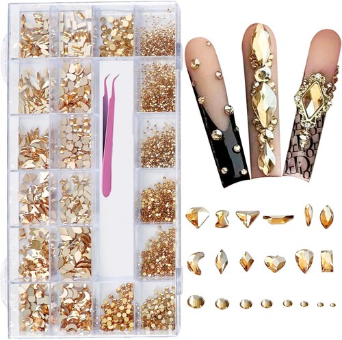 6080pz kit strass - nail, oro