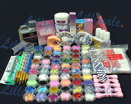 Kit nail art liquido glitter - nail,