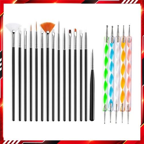Set pennelli nail art acrilico - pennelli,